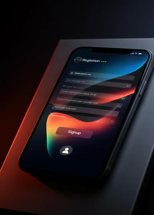 A user interface screenshot of the WG Casino registration form showing fields for email, password, and social login options, highlighting quick and secure account creation.